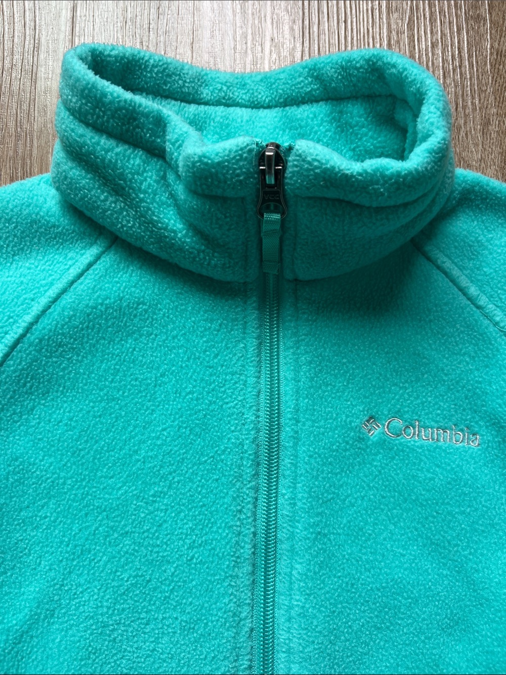 Columbia Girls Green Full-Zip Fleece Sweater Size Medium (10/12) - Picture 2 of 13